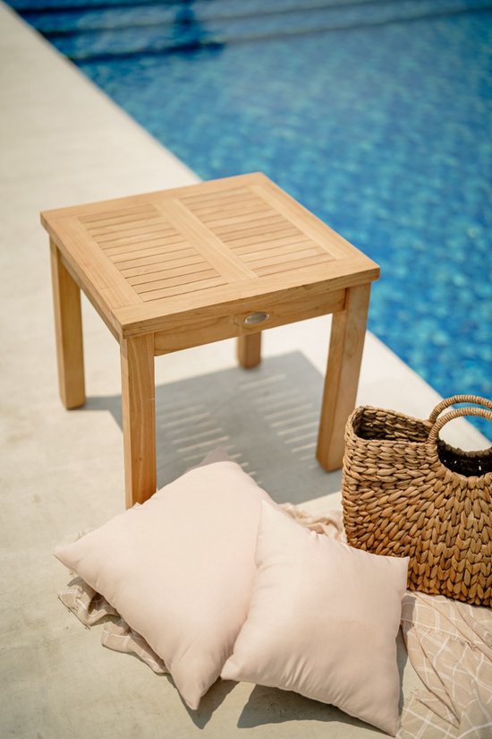 Table de jardin en teck | Carré | 50 x 50 x 45