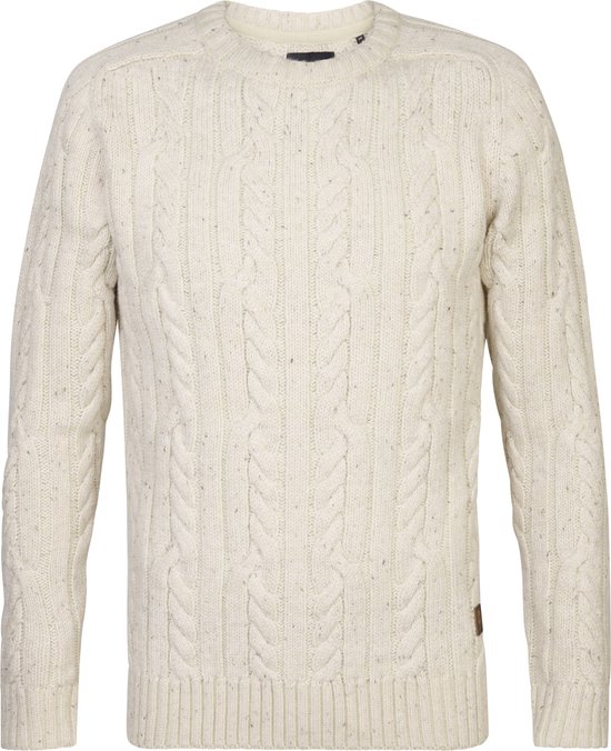 BOSS Leno heren trui wol, slim fit met O-hals, zwart