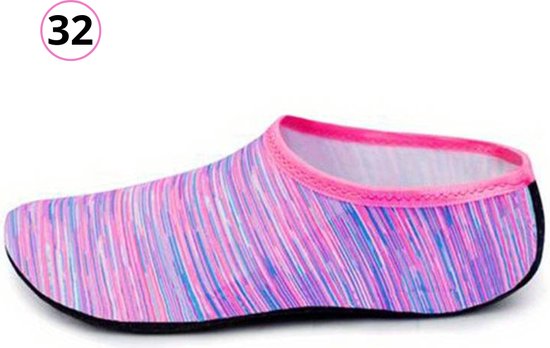 Livano Waterschoenen Voor Kinderen & Volwassenen - Aqua Shoes - Aquaschoenen - Afzwemschoenen - Zwemles Schoenen - Violet - Maat 32