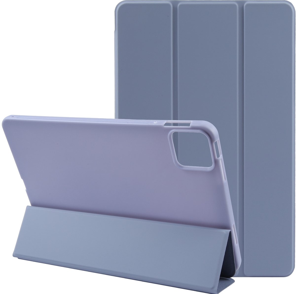Mobigear Tablethoes geschikt voor Apple iPad Pro 11 Inch (2024) Hoes | Mobigear Tri-Fold Gel Bookcase - Paars
