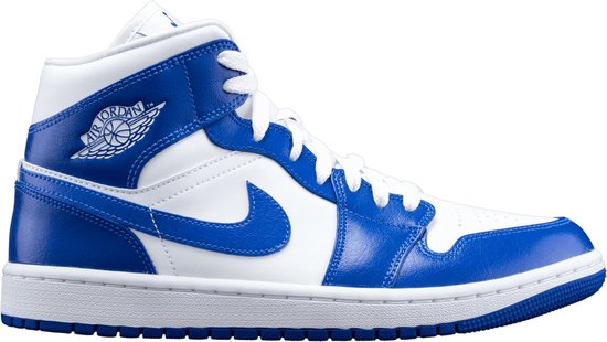 Hyper Royal Jordan Mid Blanche Et Bleu Nike Air Jordan Mid, White