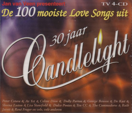 DE 100 MOOISTE LOVE SONGS UIT 30 JAAR CANDLELIGHT   4CD BOX