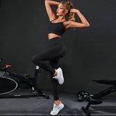 Merkloos-Sportlegging en Top- Dames trainingspak- Yoga set -Fitness set