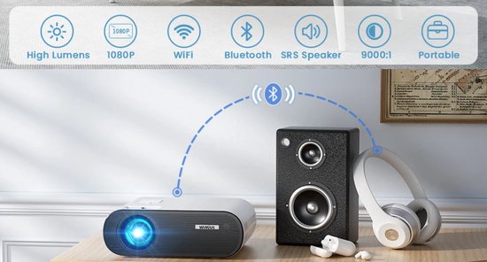 K5 Wifi Bluetooth draagbare projector video beamer
