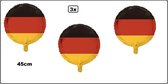 3x Folieballon Duitsland 45cm - niet opgeblazen geleverd - Landen EK WK Italiaans festival thema feest fun