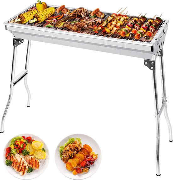 Houtskool barbecue - Camping BBQ - Tafel BBQ - Barbeque - Zwart