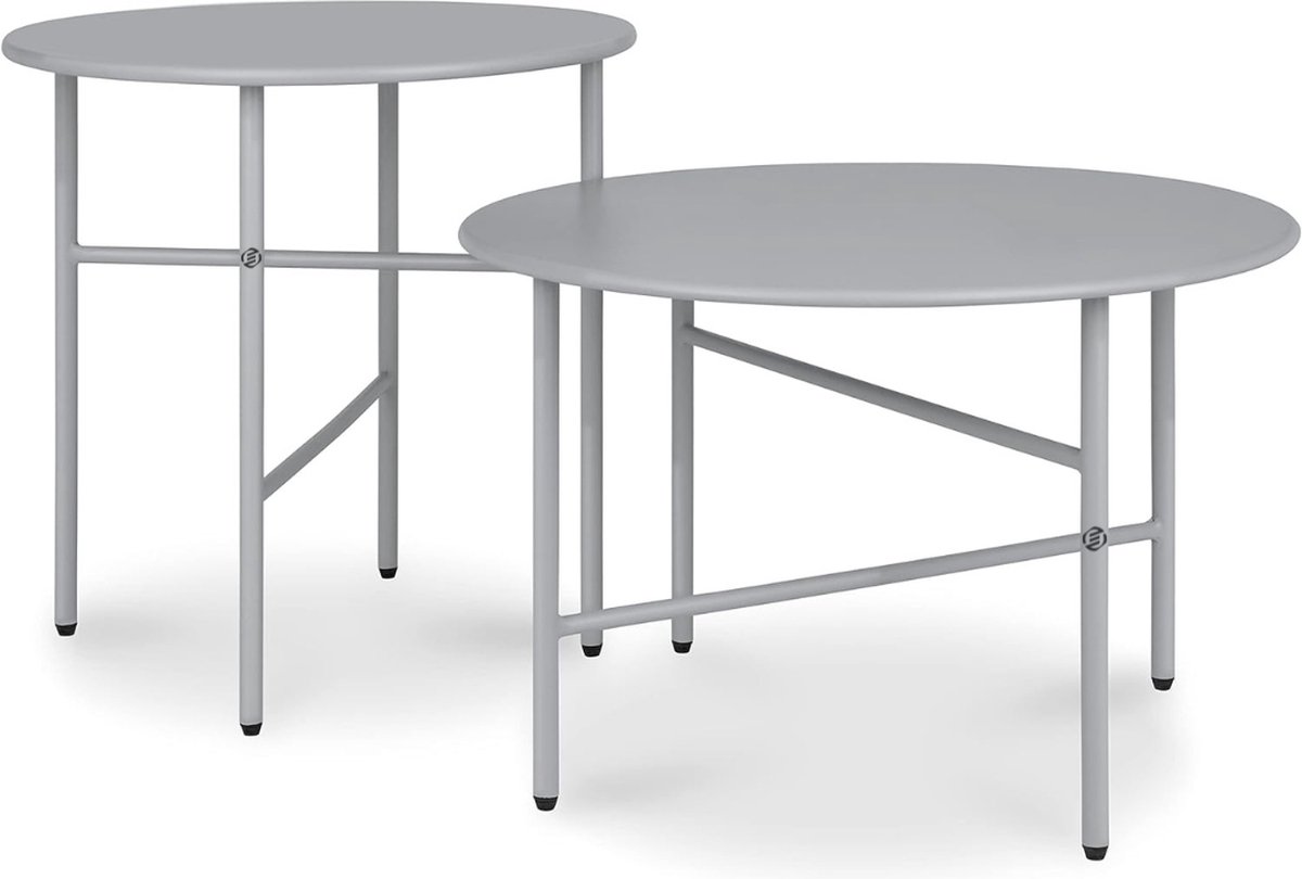Equivera Bijzettafel Buiten - Bijzettafel Tuin - Salontafel Buiten - Salontafel Tuin - Koffietafel Buiten - Voor Binnen en Buiten - Must Have Voor Jouw Tuin! Grijs