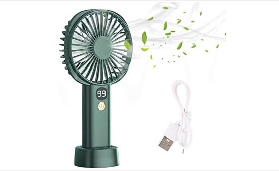 Ventilateur à Piles Rechargeable Usb Rechargeable Portable à Main Ventilateur de Conditionnement Ventilateurs de Cou Portables Rechargeables Ventilateurs Usb Portables Rechargeables Ventilateur de Cou Portable Rechargeable