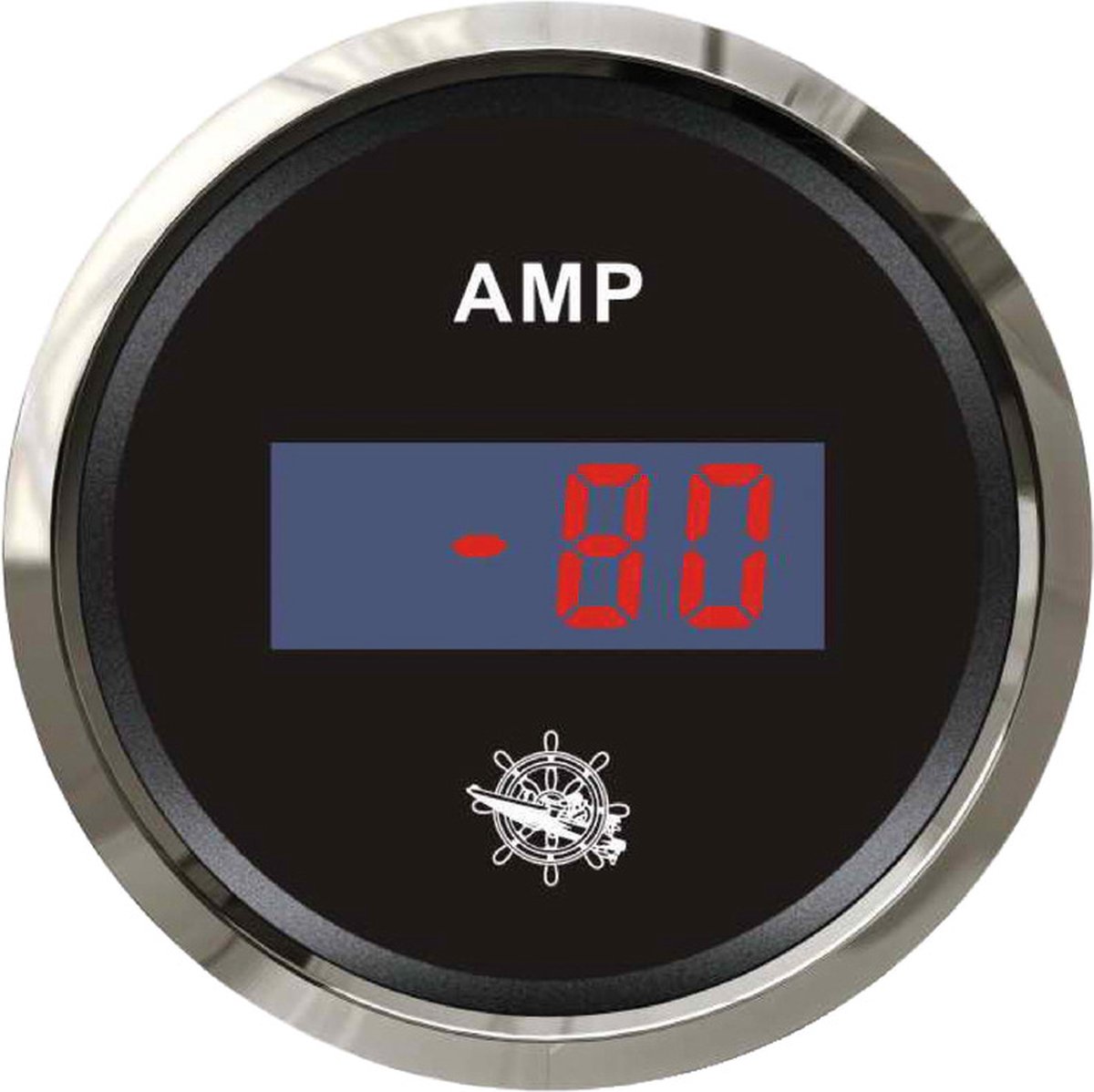 Osculati zwarte digitale Ampèremeter Ø57mm met Shunt