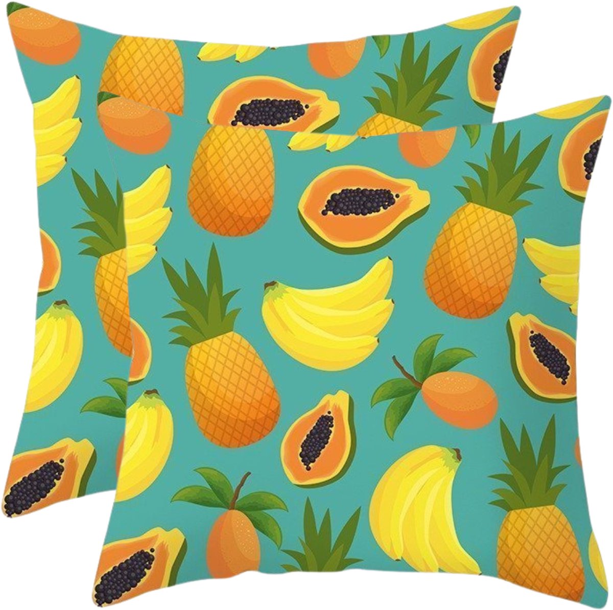 Tuinkussenhoezen Maui - 2 stuks - 45x45cm - buitenkussen hoezen - water en UV-bestendig sierkussen hoezen -hoge kwaliteit - 91gr.