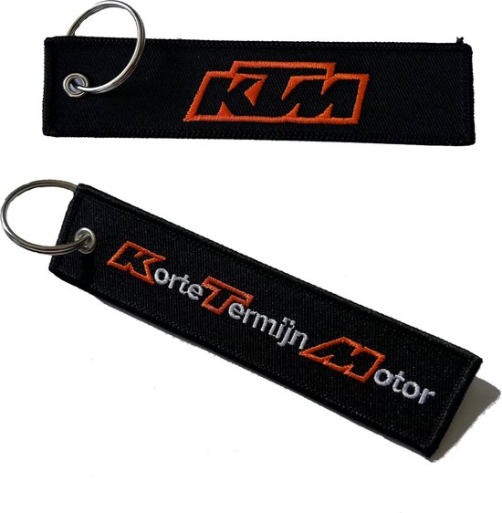LLAVEROSMOTOR.ES Wheelie King Sleutelhanger – Rood – Stof – 14,5 Cm – Krasvrij – Borduurwerk – Voor Motor, Auto, Scooter, Sleutels En Ritsen