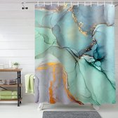 BOTC Douchegordijn Anti Schimmel - Inclusief ringen - Met gewichtsband - Premium kwaliteit - Waterdicht - 180x180cm