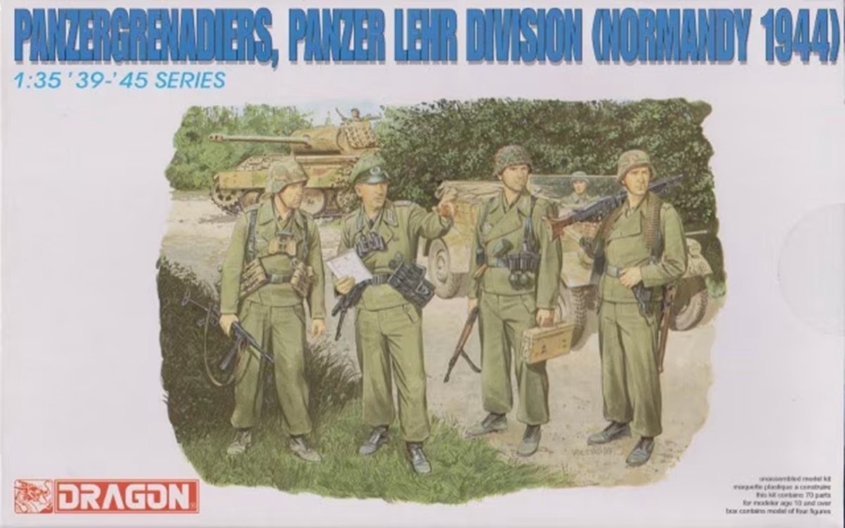 Dragon 1:35 6111 Panzergrenadiers Panzer Lehr Division Normandy 1944 Figuren Plastic Modelbouwpakket