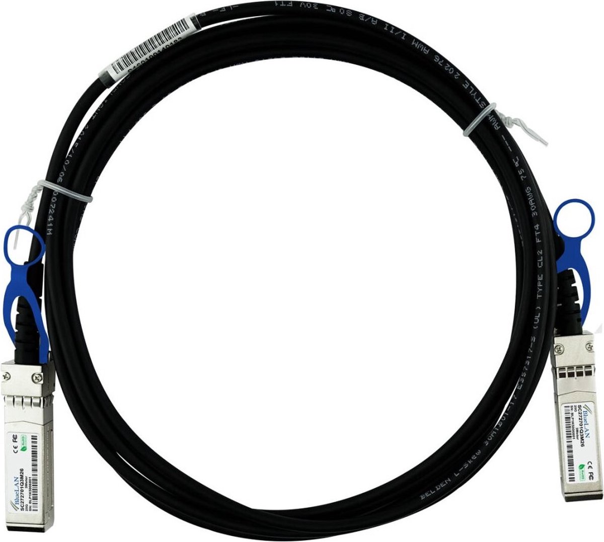 BlueOptics JL488A-BL InfiniBand en Glasvezelkabel 3 m SFP28 Zwart, Zilver