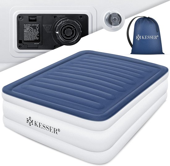 Luxchoice Luchtbed 2 Persoons Zelfopblazend met Anti-Slijtage en Anti-Geluid Premium Stof en USB Pomp Opblaasbaar Matras voor Inflatable Mattress maat 196 * 150 * 36cm 400kg Max