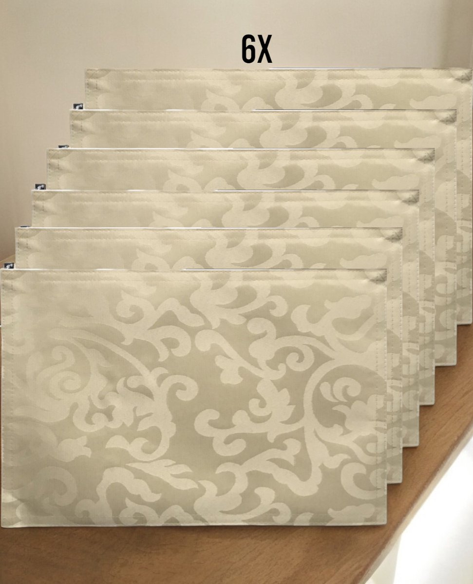 Skanna 6x Placemats Luxe met motief 45x30cm
