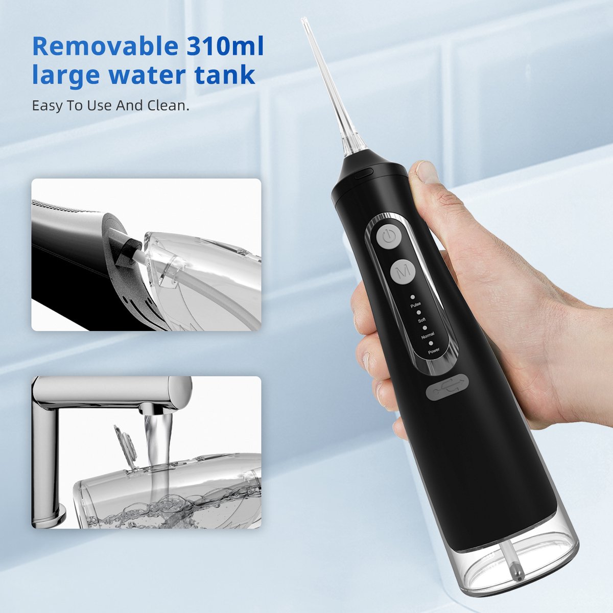 Wechanty Waterflosser Draadloos - Elektrische Tandenflosser thumbnail 3