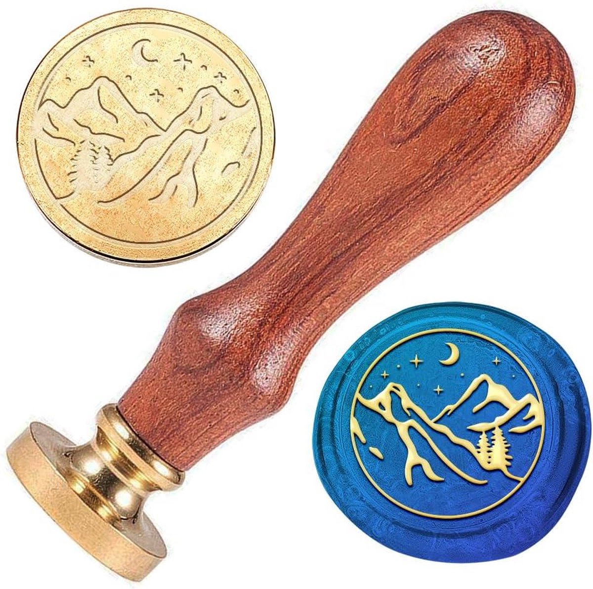 Zegelstempel Bergwas Reliëf Stempel Vintage Wax Seal Stempel Voor Bruiloftsuitnodigingen Enveloppen Geschenken Ambachten Plakken Waxen