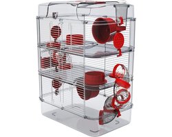 Hamsterkooi met Hamsterspeelgoed - Rattenkooi - Hamster Kooi - Hamster Huisje - Knaagdierhok - Knaagdierenkooi