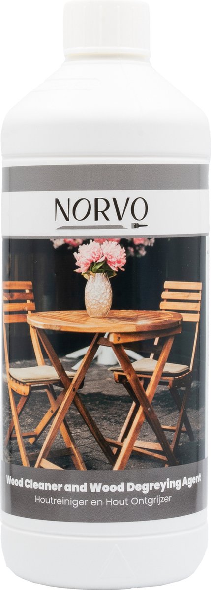 Wovar Norvo | Houtreiniger en Hout Ontgrijzer | 1 Liter | Per stuk