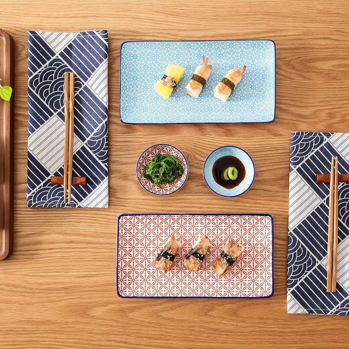 Sushi Gerechten Set Eetstokjes Dienblad Aziatische Gerechten Set