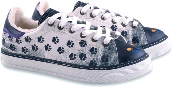 GOBY - Dog Paws - Chaussures pour femmes - Baskets pour femmes - Haute qualité - Fait main - Imprimé filles - Taille 40