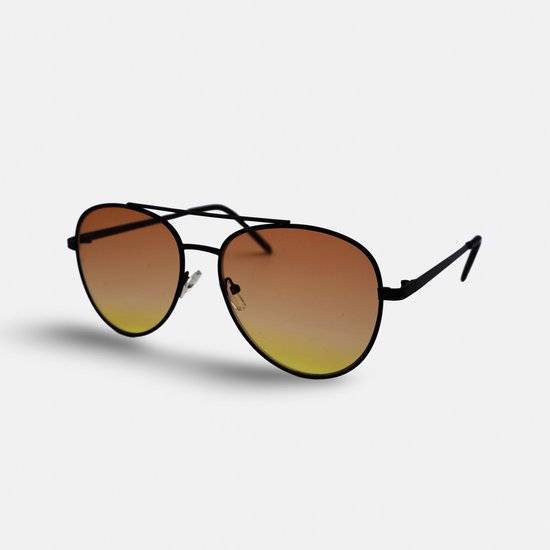 Montuurtjevoorjou - Piloten ZonnebrilOrange 2.0 - Zonnebril - Zonnebril heren en dames - Piloten Zonnebril - Metaal - Oranje van Montuurtjevoorjou — afbeelding 2