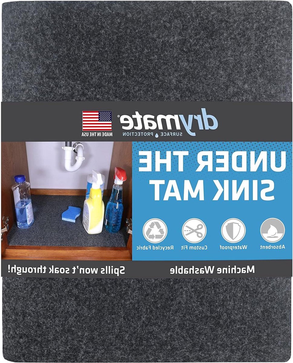Goedkoopste Under The Sink Mat - Absorbent and Waterproof - Premium Cabinet Mat for Protecting Cabinets from Liquid Spills (24 x 29