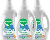 Siveno - Natuurlijke Vloeibaar Wasmiddel kwartaalpakket - 3x 750 ML - parfumvrij en hypoallergeen - Geschikt voor Alle Was - Vegan - 75 Wasbeurten - Lavendelgeur - DierproefvrijD - Dermatologisch getest - Puur en natuurlijk