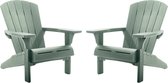 Keter Troy Adirondack Chaise de jardin - 2 pièces - 85x80x96,5cm - Vert
