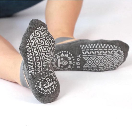 Jumada's - Yoga - antislip sokken voor Yoga en Pilates - Grijs - Onesize van Jumada's — afbeelding 3