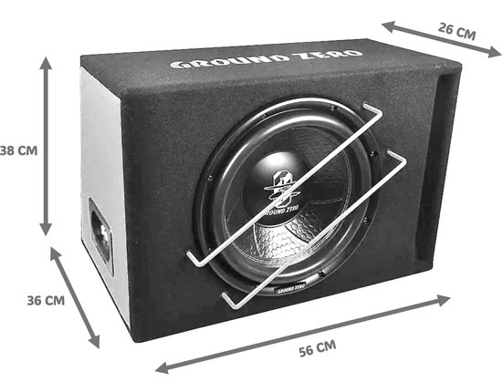 GroundZero GZIB 12SPL - Enceinte de subwoofer bass-reflex SPL 30cm / 12" - 1000 Watt RMS SPL - Impédance 2x2 Ohm