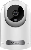DrPhone ProGuard – Wifi Bewakingscamera – PTZ Camera – Infrarood Nachtzicht – Draadloze Beveiligingscamera – Twee Weg Audio – Mobiele App - Wit