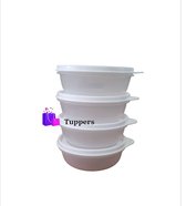 Tupperware Space Bols Set, 4x 300 ml, Wit