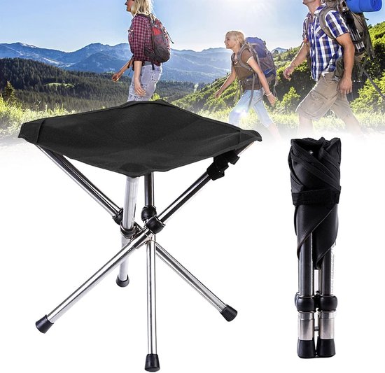 Opvouwbare kruk - Kruk - Mini - Campingstoel - Inklapbaar - Telescopische - Campingkruk met draagtas - geschikt voor metro-vissen - kamperen - bergbeklimmen - Toeristische Vissersstoel Krukje - Strandstoel - Lichtgewicht - 28*6*6cm Mini！ van Hapro — afbeelding 2