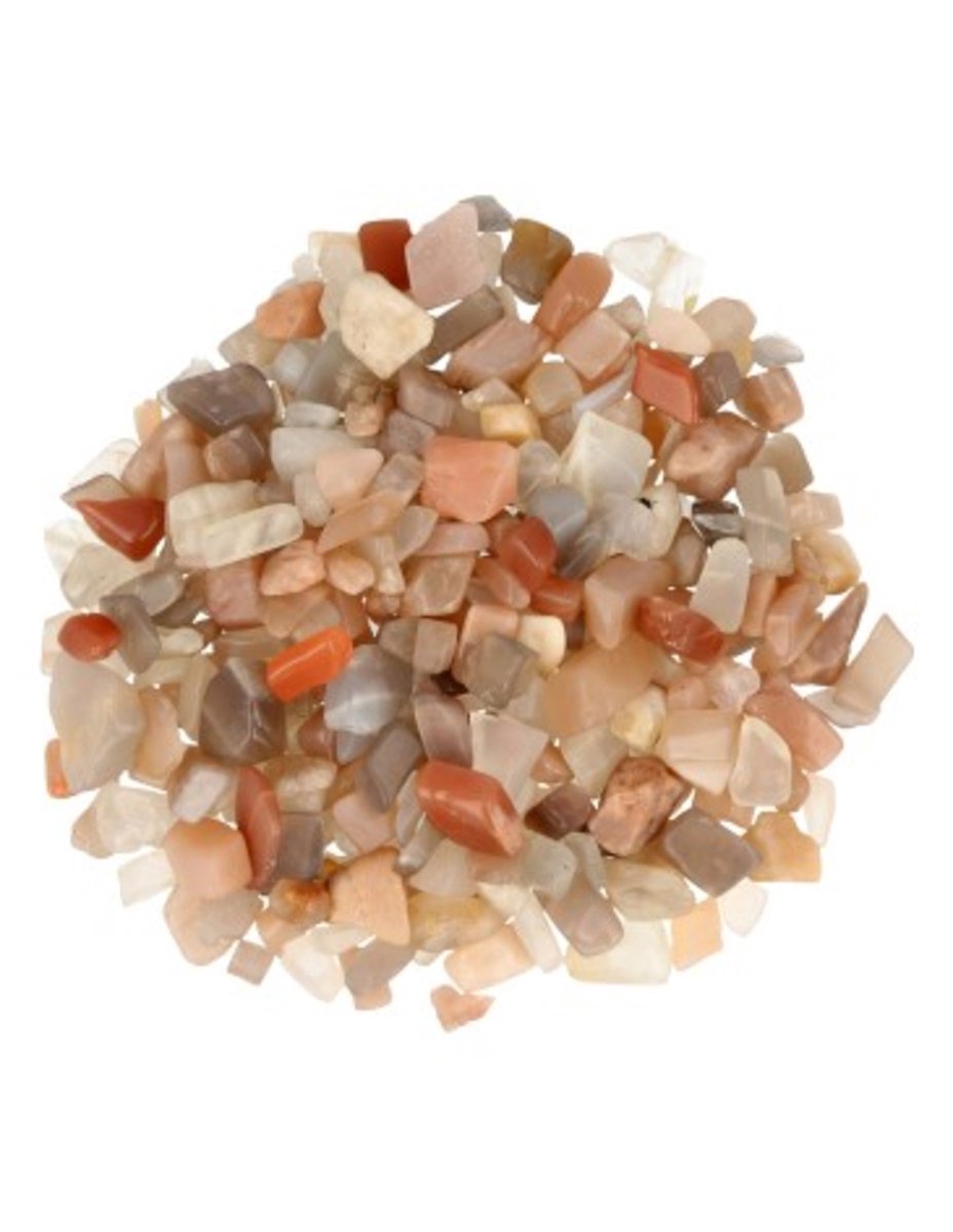Ruben Robijn Maansteen multi 100 gr. trommelstenen (mt1) Bonte kleuren