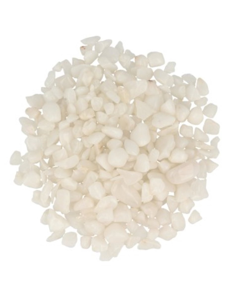 Ruben Robijn Sneeuwkwarts 100 gr. trommelstenen (mt1) Wit