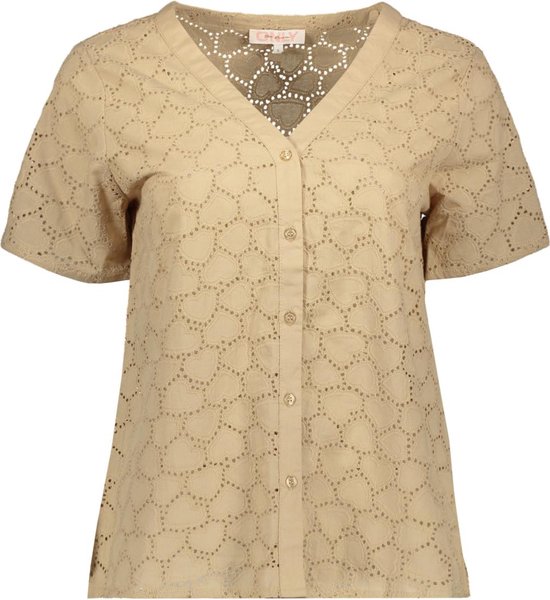 Only Blouse Onlkally Heart Ss Shirt Wvn Cs 15327711 Humus Dames Maat - XS