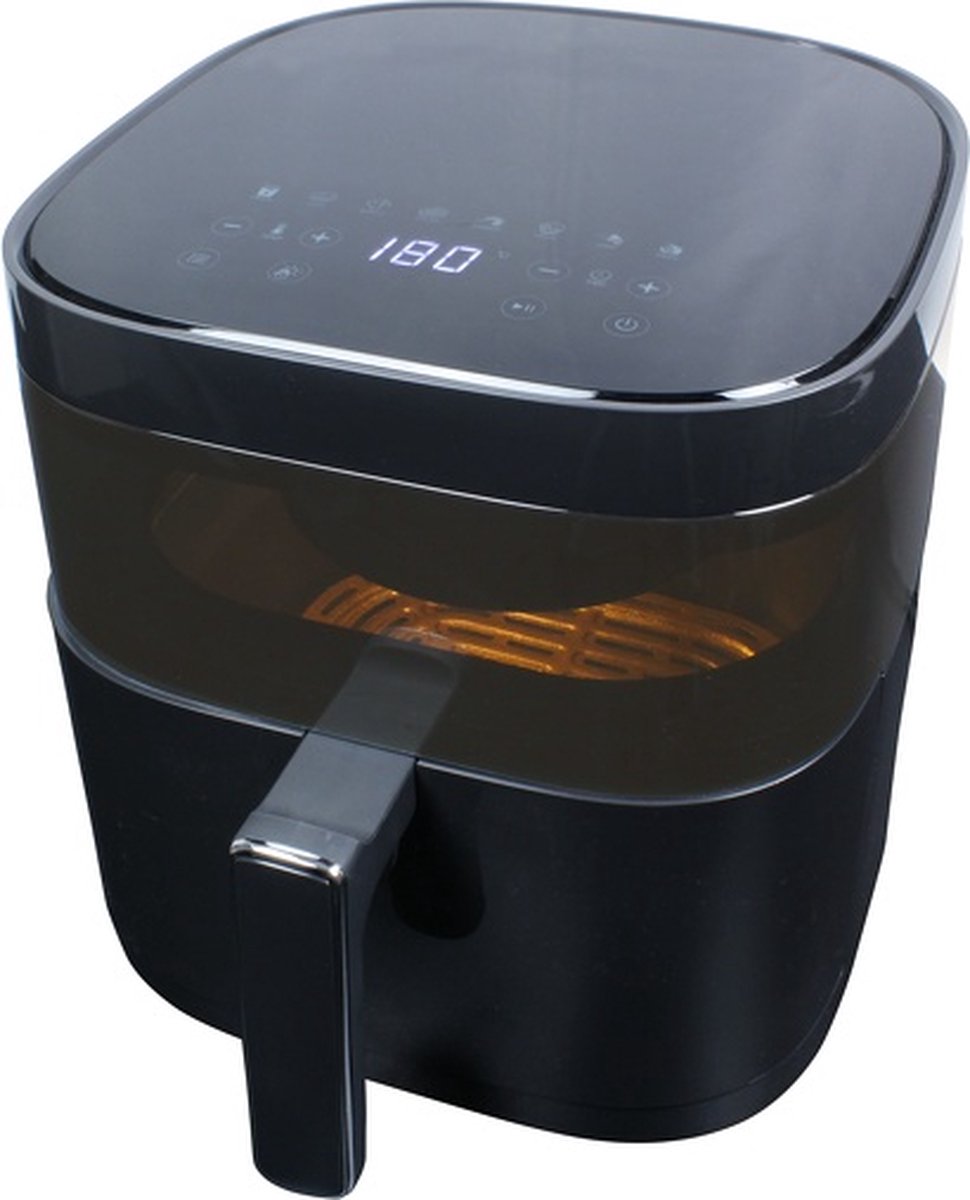 Afbeelding 2 van Wartmann Airfryer - PFAS-vrije Heteluchtfriteuse Met Kijkvenster - Nieuw Model - 5.7 Liter - 10 Programma's - 1700 Watt - Zwart