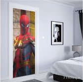 Deurposter Spiderman - poster - sticker - koelkast - muur - kinderkamer - 77 x 200 cm