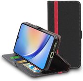 ebestStar - Hoes voor Samsung Galaxy A34 5G, Wallet Etui, Book case hoesje, Zwart, Rood