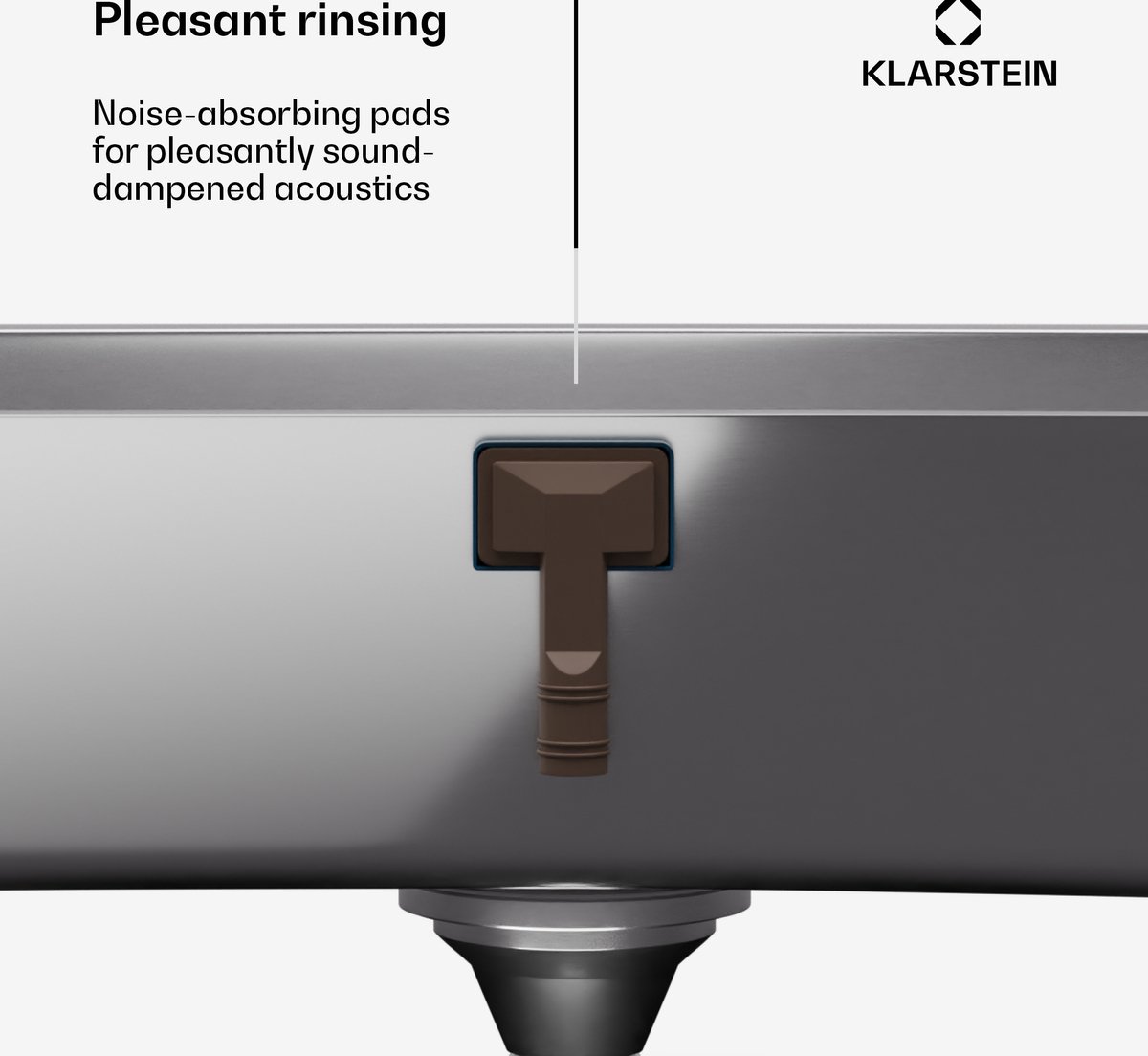 Klarstein Spoelbak – 1,5 spoelbak met inbouwset, hoogwaardig 304 roestvrij staal, kras- en hittebestendig, gemakkelijk te reinigen, incl. overloop & afvoerpijp, 61x50 cm, roestvrij staal