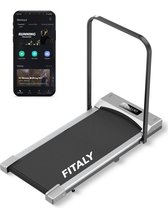 Fitaly Loopband - Inklapbaar en verrijdbaar - 1-8km/u - Met trainingsapp - Breed loopvlak - Inclusief display - Wandelband - Hometrainer Fitness - Walking Pad