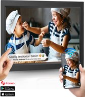 CASIVO Digitale fotolijst met WiFi en Frameo App – Fotokader 15.6 inch – HD IPS Display - Micro SD - Touchscreen - Zwart