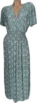 Dames Lange Zomerjurk / Strandjurk 805 One size L/XL groen