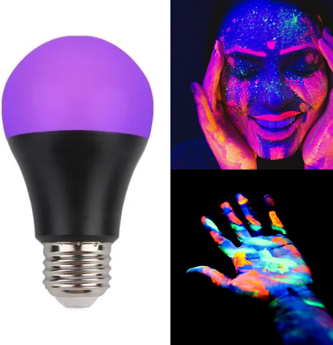 Blacklight UV Lamp - E27 Fitting - Neon Verlichting - Glow in the Dark