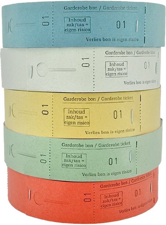 CombiCraft garderobebonnen met disclaimer geel - 1000 stuks