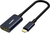 A-KONIC USB C naar HDMI Hub - Adapter - Premium Ultra 4K HD - Aluminium Zwart
