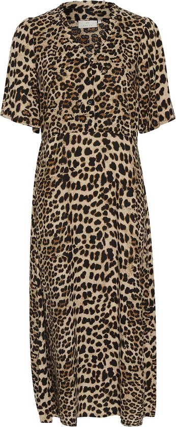 Kaffe Jurk Kaarina Long Dress 10552340 105798 Classic Leopard Dames