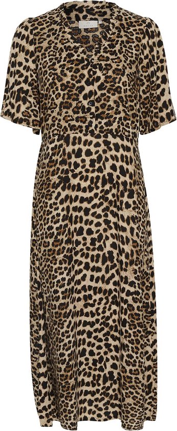 Kaffe Jurk Kaarina Long Dress 10552340 105798 Classic Leopard Dames Maat - 40